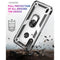 For Motorola Moto E7 Power (2021) Shockproof TPU + PC Protective Case with 360 Degree Rotating Holder(Silver)