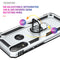 For Motorola Moto E7 Power (2021) Shockproof TPU + PC Protective Case with 360 Degree Rotating Holder(Silver)