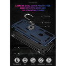 For Motorola Moto E7 Power (2021) Shockproof TPU + PC Protective Case with 360 Degree Rotating Holder(Blue)