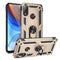 For Motorola Moto E7 Power (2021) Shockproof TPU + PC Protective Case with 360 Degree Rotating Holder(Gold)