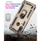 For Motorola Moto E7 Power (2021) Shockproof TPU + PC Protective Case with 360 Degree Rotating Holder(Gold)
