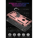 For Motorola Moto E7 Power (2021) Shockproof TPU + PC Protective Case with 360 Degree Rotating Holder(Rose Gold)