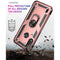 For Motorola Moto E7 Power (2021) Shockproof TPU + PC Protective Case with 360 Degree Rotating Holder(Rose Gold)