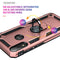 For Motorola Moto E7 Power (2021) Shockproof TPU + PC Protective Case with 360 Degree Rotating Holder(Rose Gold)