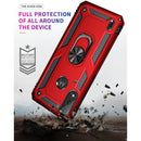 For Motorola Moto E7 Power (2021) Shockproof TPU + PC Protective Case with 360 Degree Rotating Holder(Red)
