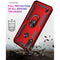 For Motorola Moto E7 Power (2021) Shockproof TPU + PC Protective Case with 360 Degree Rotating Holder(Red)