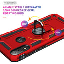 For Motorola Moto E7 Power (2021) Shockproof TPU + PC Protective Case with 360 Degree Rotating Holder(Red)