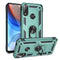 For Motorola Moto E7 Power (2021) Shockproof TPU + PC Protective Case with 360 Degree Rotating Holder(Green)