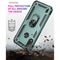 For Motorola Moto E7 Power (2021) Shockproof TPU + PC Protective Case with 360 Degree Rotating Holder(Green)