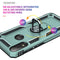 For Motorola Moto E7 Power (2021) Shockproof TPU + PC Protective Case with 360 Degree Rotating Holder(Green)