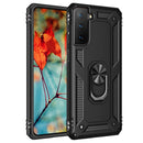 For Samsung Galaxy S21 FE Shockproof TPU + PC Protective Case with 360 Degree Rotating Holder(Black)