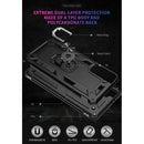 For Samsung Galaxy S21 FE Shockproof TPU + PC Protective Case with 360 Degree Rotating Holder(Black)