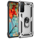 For Samsung Galaxy S21 FE Shockproof TPU + PC Protective Case with 360 Degree Rotating Holder(Silver)