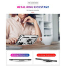 For Samsung Galaxy S21 FE Shockproof TPU + PC Protective Case with 360 Degree Rotating Holder(Silver)