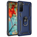 For Samsung Galaxy S21 FE Shockproof TPU + PC Protective Case with 360 Degree Rotating Holder(Blue)