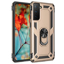 For Samsung Galaxy S21 FE Shockproof TPU + PC Protective Case with 360 Degree Rotating Holder(Gold)
