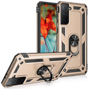 For Samsung Galaxy S21 FE Shockproof TPU + PC Protective Case with 360 Degree Rotating Holder(Gold)