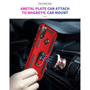 For Samsung Galaxy S21 FE Shockproof TPU + PC Protective Case with 360 Degree Rotating Holder(Red)