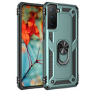 For Samsung Galaxy S21 FE Shockproof TPU + PC Protective Case with 360 Degree Rotating Holder(Green)