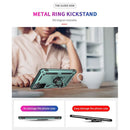 For Samsung Galaxy S21 FE Shockproof TPU + PC Protective Case with 360 Degree Rotating Holder(Green)