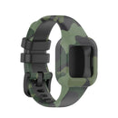 For Garmin Vivofit JR3 Silicone Printing Watch Band(Camouflage Green)
