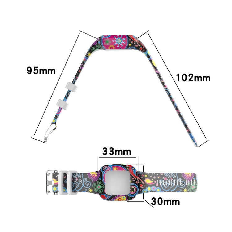 For Garmin Vivofit JR3 Silicone Printing Watch Band(Camouflage Green)