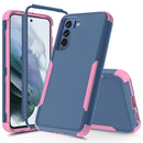 For Samsung Galaxy S21 FE TPU + PC Shockproof Protective Case(Royal Blue + Pink)