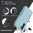 For Samsung Galaxy S21 FE TPU + PC Shockproof Protective Case(Grey Green)