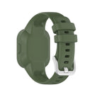 For Garmin Vivofit JR3 Silicone Pure Color Watch Band(Dark Green)