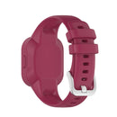 For Garmin Vivofit JR3 Silicone Pure Color Watch Band(Wine Red)