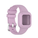 For Garmin Vivofit JR3 Silicone Pure Color Watch Band(Light Purple)