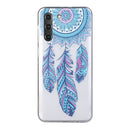 For Samsung Galaxy S21 FE Coloured Drawing Pattern Transparent TPU Protective Case(Windmill)