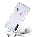 For Samsung Galaxy S21 FE Coloured Drawing Pattern Transparent TPU Protective Case(Flower Butterfly)