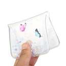 For Samsung Galaxy S21 FE Coloured Drawing Pattern Transparent TPU Protective Case(Flower Butterfly)