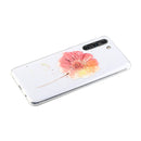 For Samsung Galaxy S21 FE Coloured Drawing Pattern Transparent TPU Protective Case(Flower)
