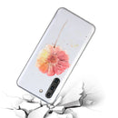 For Samsung Galaxy S21 FE Coloured Drawing Pattern Transparent TPU Protective Case(Flower)