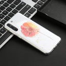 For Samsung Galaxy S21 FE Coloured Drawing Pattern Transparent TPU Protective Case(Flower)