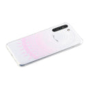 For Samsung Galaxy S21 FE Coloured Drawing Pattern Transparent TPU Protective Case(Pink Flower)