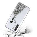 For Samsung Galaxy S21 FE Coloured Drawing Pattern Transparent TPU Protective Case(Butterfly Girl)