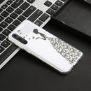 For Samsung Galaxy S21 FE Coloured Drawing Pattern Transparent TPU Protective Case(Butterfly Girl)