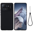 For Xiaomi Mi 11 Ultra Solid Color Liquid Silicone Dropproof Full Coverage Protective Case(Black)