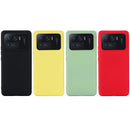 For Xiaomi Mi 11 Ultra Solid Color Liquid Silicone Dropproof Full Coverage Protective Case(Black)