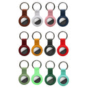 Silicone Case with Keychain Ring for AirTag(Wine Red)