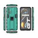 For OPPO Realme GT Supersonic PC + TPU Shock-proof Protective Case with Holder(Green)