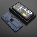 For OPPO Realme GT Supersonic PC + TPU Shock-proof Protective Case with Holder(Dark Blue)