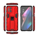 For OPPO Find X3 Supersonic PC + TPU Shock-proof Protective Case with Holder(Red)