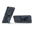 For OPPO Find X3 Supersonic PC + TPU Shock-proof Protective Case with Holder(Dark Blue)