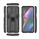 For OPPO Find X3 Supersonic PC + TPU Shock-proof Protective Case with Holder(Black)