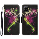 For Samsung Galaxy A22 4G Coloured Drawing Pattern Horizontal Flip PU Leather Case with Holder & Card Slots & Wallet & Lanyard(Couple Butterfly)