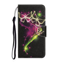 For Samsung Galaxy A22 4G Coloured Drawing Pattern Horizontal Flip PU Leather Case with Holder & Card Slots & Wallet & Lanyard(Couple Butterfly)